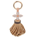 Fashion Rhinestone Crystal flower Keychains Tassel Bag Accessories Charm